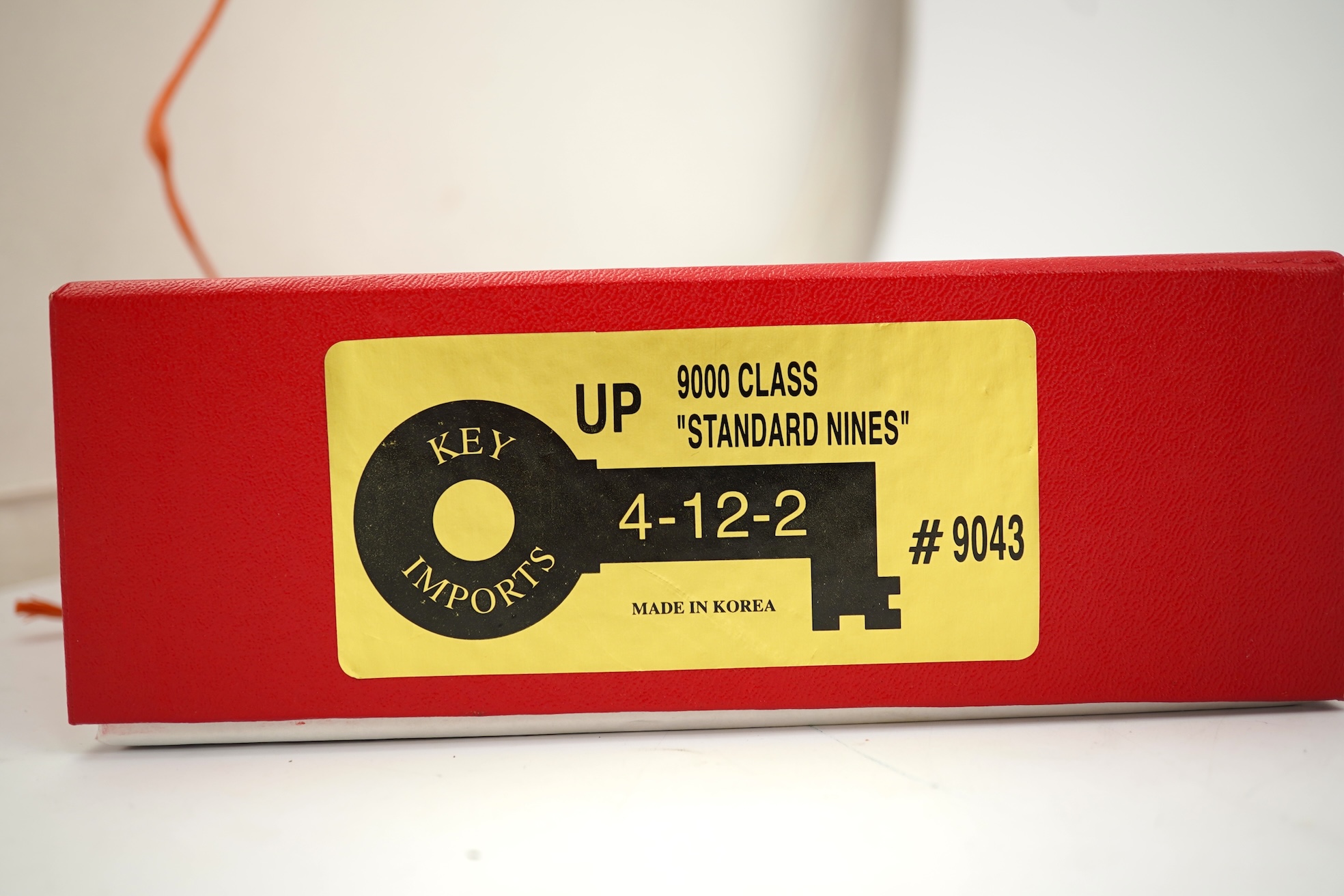A boxed HO gauge Key Imports model of Union Pacific 9000 class, 9043, 4-12-2 tender locomotive, powered for two rail operation.